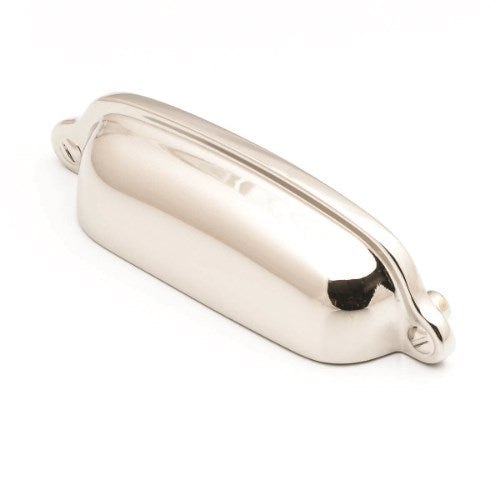 Castella Decade Cup Cabinet Pull Handle (Imitation Face Fixing) in Polished Nickel