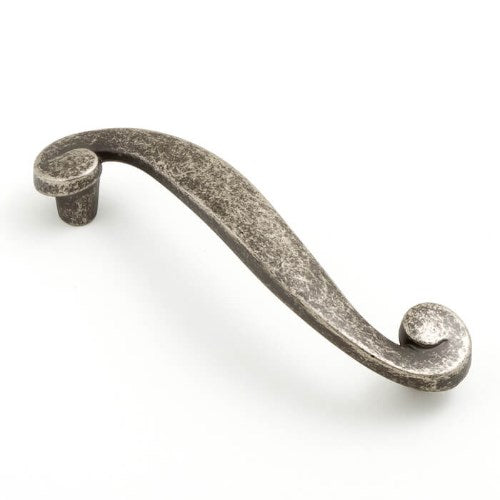 Castella Plume Cabinet Pull Handle in Rustic Tin