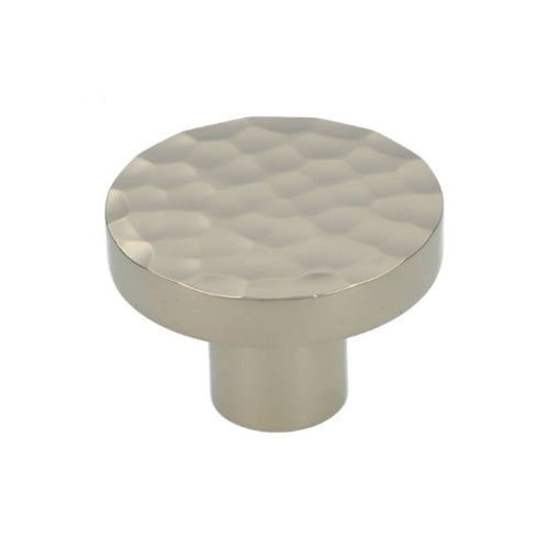 STUDIO Bexhill 38mm Hammered Knob - Polished Nickel in Polished Nickel