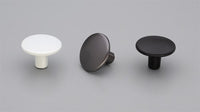 Kethy B283 round cabinet knob in polished metal, close-up view showing smooth, shiny surface and sleek design.