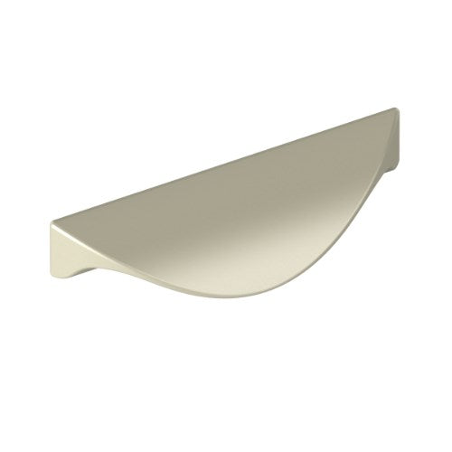 Shell Cabinet Pull Handle 100mm in Brushed Nickel