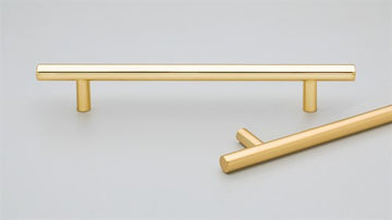 Cornet Brass Cabinet Pull Handle 288mm CTC Polished Brass Matt in Polished Brass Matt Lacquer