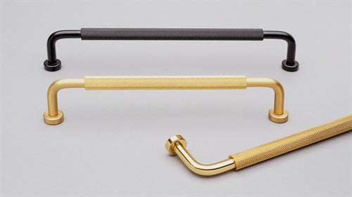 Bugle Cabinet Pull Handle 288mm CTC Polished Brass Matt in Satin Brass