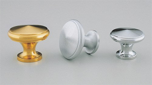 Brass Cabinet Knob 30mm Dimple Satin Chrome in Satin Chrome