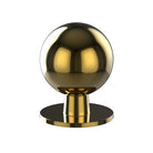 Kethy BK35 brass cabinet knob with round shape and polished finish, designed for kitchen and furniture cabinets.