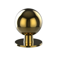 Kethy BK35 brass cabinet knob with round shape and polished finish, designed for kitchen and furniture cabinets.