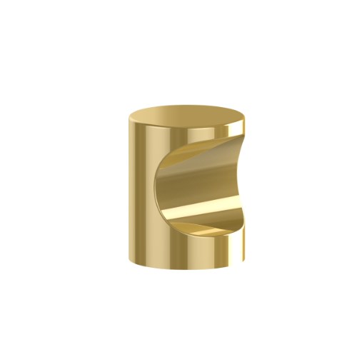 Cabinet Knob. Tuba Brass Knob 20mm in Bright Gold