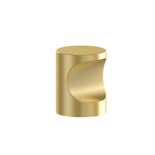 Cabinet Knob. Tuba Brass Knob 20mm in Brass Matt Lacquer