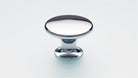 Back-to-back pair Brass Cabinet Knob Button Polished Chrome inc fittings in Polished Chrome