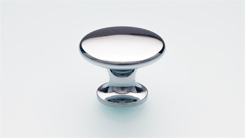 Back-to-back pair Brass Cabinet Knob Button Polished Chrome inc fittings in Polished Chrome