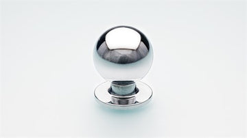 Back-to-back pair Brass Cabinet Knob 30mm Bulb incl fittings in Polished Chrome