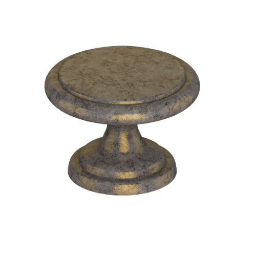 Cabinet Knob. Knob 29.8mm in Rustic Brass