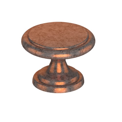 Cabinet Knob. Knob 29.8mm in Rustic Copper