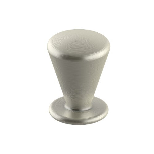 Cabinet Knob. Flange Knob in Brushed Nickel