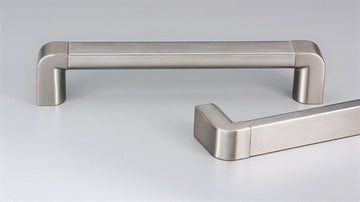 22mm wide Cabinet Pull Handle, Zamac Posts 800mm with 790mm CTC in Satin Stainless