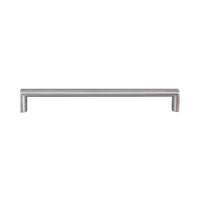 Kethy E2122 Cabinet Pull Handle in stainless steel with sleek, curved design for modern kitchen or bathroom cabinets.