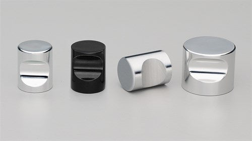 Cylinder Cabinet Knob 30mm in Silver