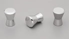 Hourglass Cabinet Knob 17mm in Silver Anodised