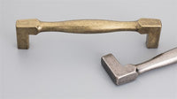 Square Hampton Cabinet Pull Handle 128mm in Oxidised Tin
