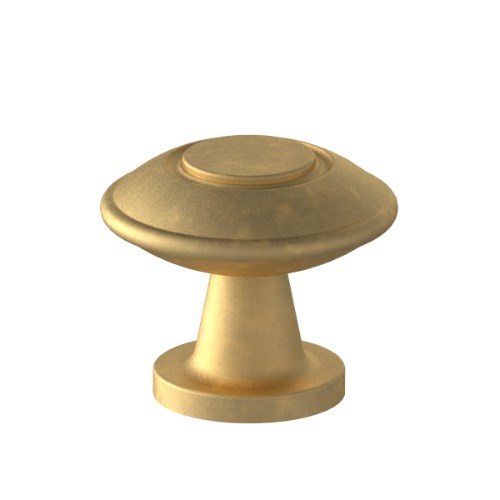 Cabinet Knob. Rd Hampton Knob 31mm in Antique Brass Matt