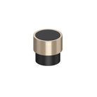 Cabinet Knob. Timber Cabinet Knob. Radio Knob 26mm dia with ring in Satin Black / Stainless Effect