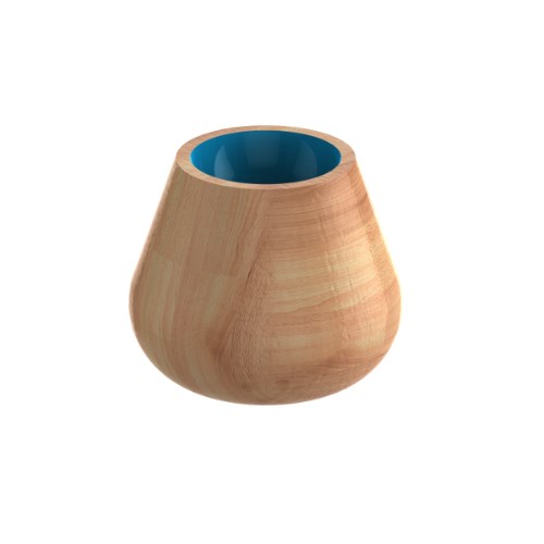 Timber Cabinet KnobFlower Bud 34mm knob in Oak / Petrol