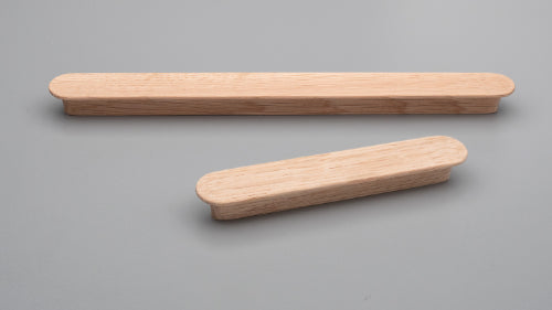 Kethy L6898 Ribe Timber Cabinet Pull Handle - Raw Unfinished Oak / 256mm in Raw Unfinished Oak