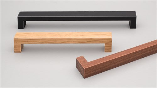 Bench Timber  Cabinet Pull Handle 20mm wide 160mm CTC in Walnut