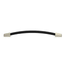 Kethy L831 black leather and zinc handle, featuring a sleek design and sturdy construction, ideal for furniture or cabinetry.