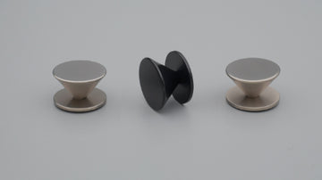 Varde Knob 36mm with Backplate Stainless Effect in Stainless Effect