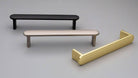 Reeded Handle 128mm C to C Black Paint Matt#7 in Matt Black
