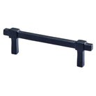 Black Jolie cross handle with 128mm length, 35mm width, and 12mm thickness, made for durable and stylish door hardware.