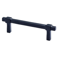 Black Jolie cross handle with 128mm length, 35mm width, and 12mm thickness, made for durable and stylish door hardware.
