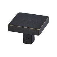 Jolie Carre40 door knob with 40x40x30mm size, featuring a sleek square design and antique brass finish.