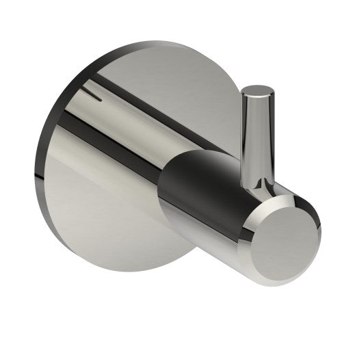 Coat Hook, Solid Stainless Steel, 12mm Ø 43mm projection. With plate in Polished Stainless