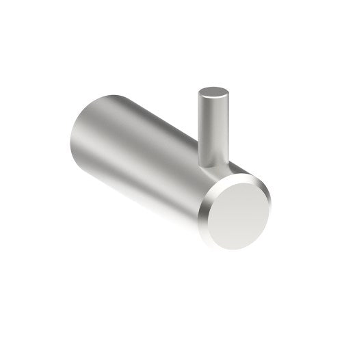 Coat Hook, Solid Stainless Steel, 12mm Ø 43mm projection. in Satin Stainless