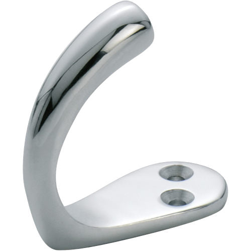 Robe Hook Single Chrome Plated H45xP42mm in Chrome Plated