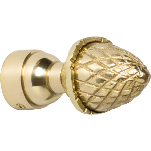 Curtain Finial Acorn Polished Brass ID19mm in Polished Brass