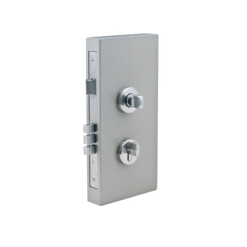 Round Double Turn Lock Kit - Includes Lock, Single Cylinder & Escutcheons in Brushed Nickel