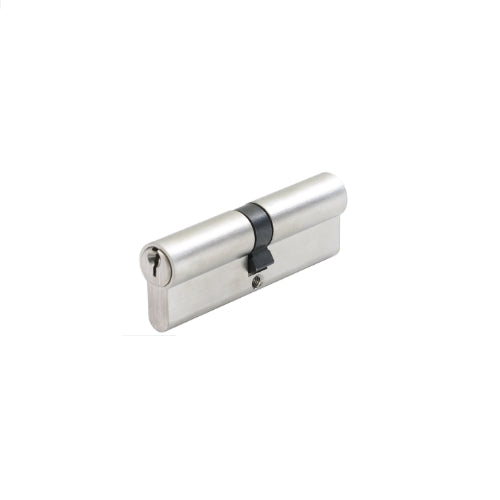 Euro Double Cylinder, 90mm Length in Satin Chrome