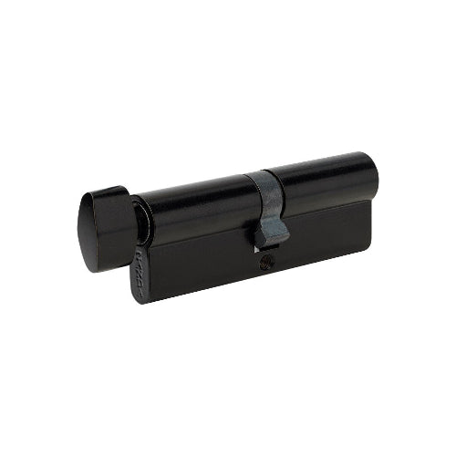 Euro Cylinder & Turn, 90mm Length - Keyed Alike in Black