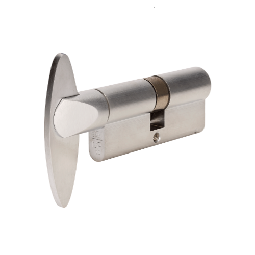 Disabled Compliant Euro Single Cylinder, 70mm Length in Satin Chrome