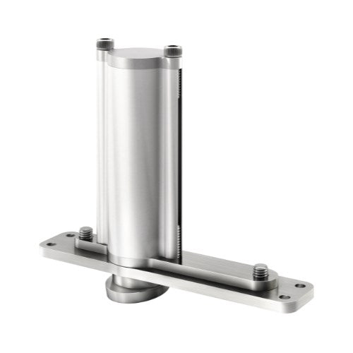 Frits Jurgens fully concealed Door Pivot with Hold Open. Complete kit. (max door weight 210kg, max door width 5000mm) in Satin Stainless