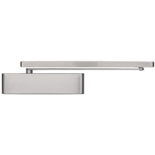 Briton Fire Rated, Cam Action Door Closer with Slide Arm Adjustable EN2-EN4 PULL SIDE in Satin Stainless