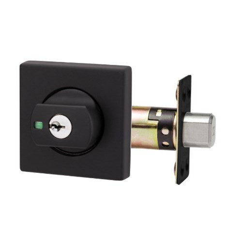 Lockwood Paradigm 005 Cylinder Dead Bolt on Square Rose in Matt Black