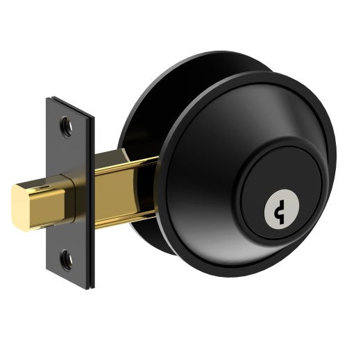 Lockwood Single Cylinder Dead Bolt. Cylinder Outside, Thumb Turn Inside inc. 2 Keys and Keying or Master Keying in Black