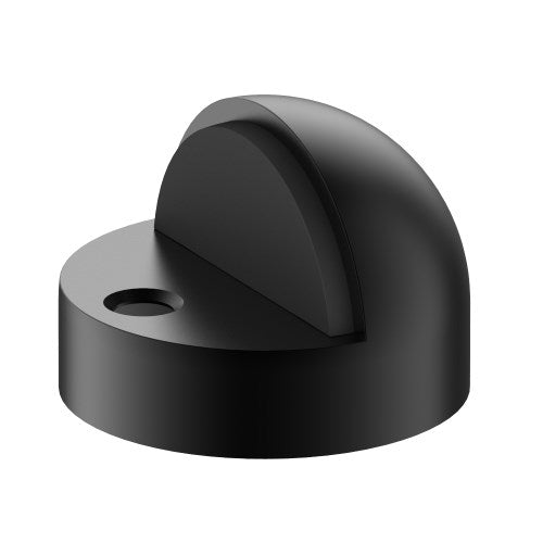 003 Dome Door Stop, Floor Mounted, Solid Stainless Steel Ø44mm Extended Base 11mm in Black