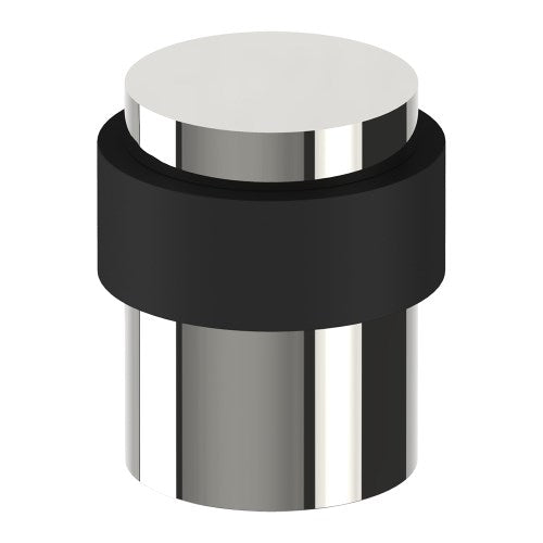004 Door Stop, Floor Mounted, Solid Stainless Steel Ø35mm 40mm high in Polished Stainless