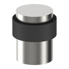 Stainless steel Style Finish Doorware 004 door stop mounted on a wooden door, preventing movement and protecting walls.