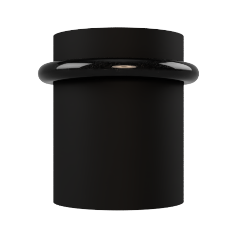 005 Door Stop, Floor Mounted, Solid Brass Ø35mm 40mm high in Black